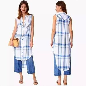 Rails Jordyn Marina Slit Sides Plaid Tunic